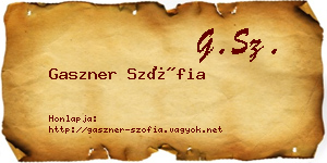 Gaszner Szófia névjegykártya